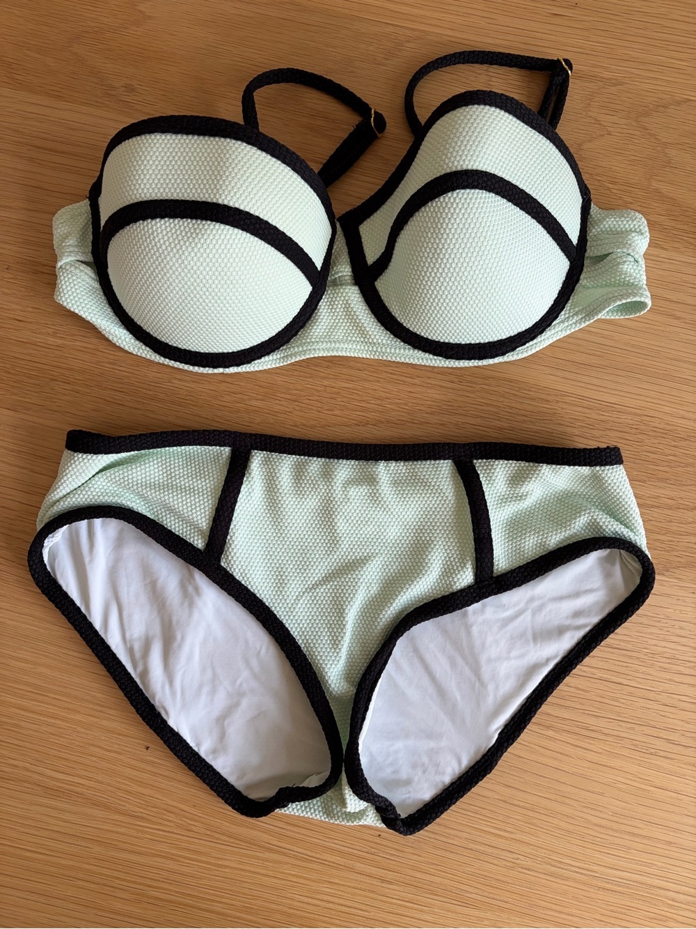 Simons Mint Green Bikini with Black Trim